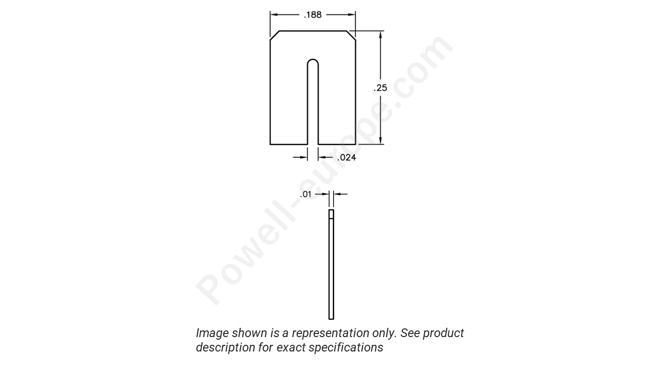 Image showing an extract of the 2D drawing of the Corning Gilbert L096-A99-03