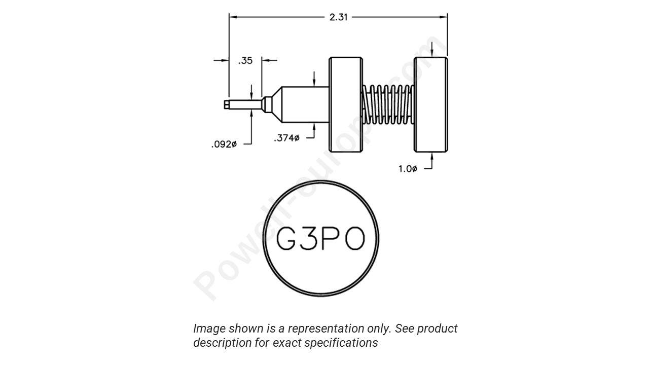 Image showing an extract of the 2D drawing of the Corning Gilbert R095-A99-01