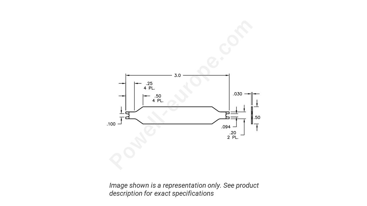 Image showing an extract of the 2D drawing of the Corning Gilbert R098-A99-01
