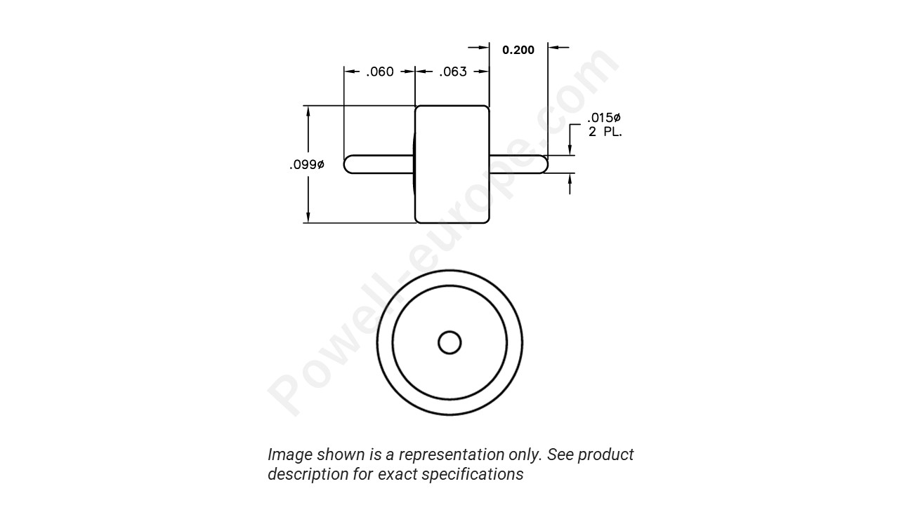 Image showing an extract of the 2D drawing of the Corning Gilbert Y007-L42-04