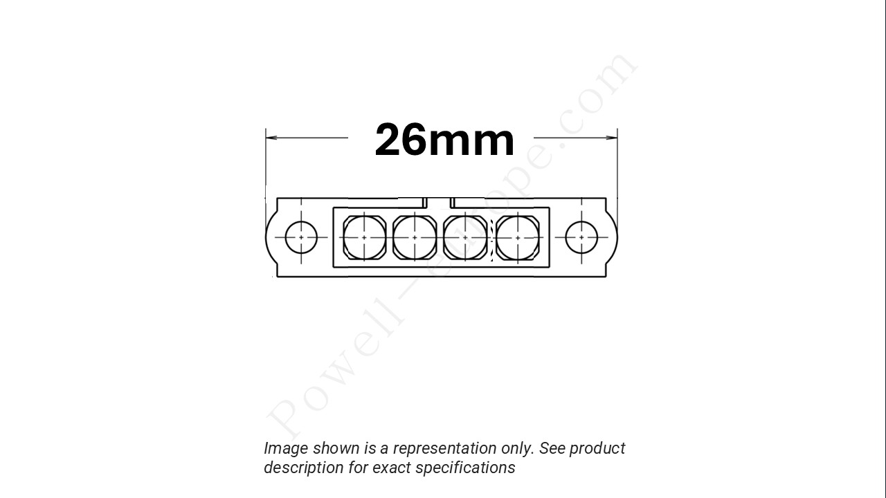 Image showing the arrangement of the contacts and width of the Harwin M80-4000000F1-04-321-00-000