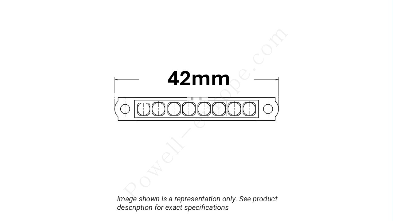 Image showing the arrangement of the contacts and width of the Harwin M80-4000000F1-08-321-00-000