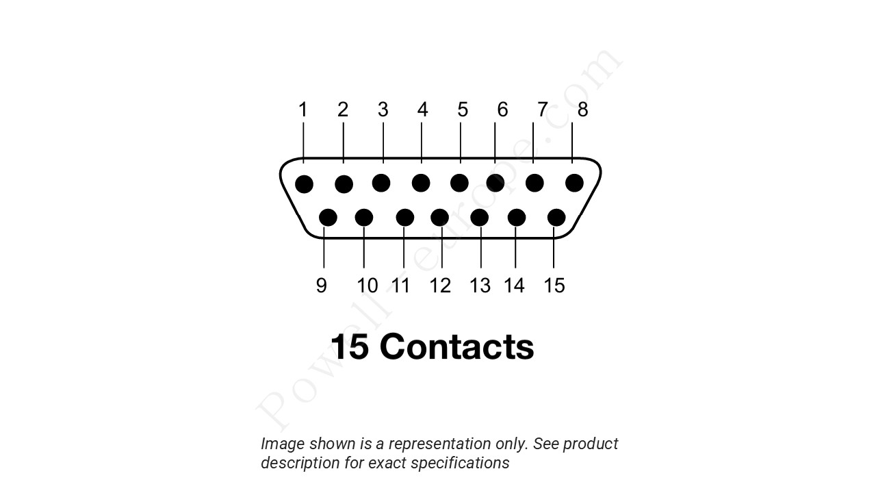 Image showing the insert arrangement and polarization of the ITT Cannon M83513/03-B01N