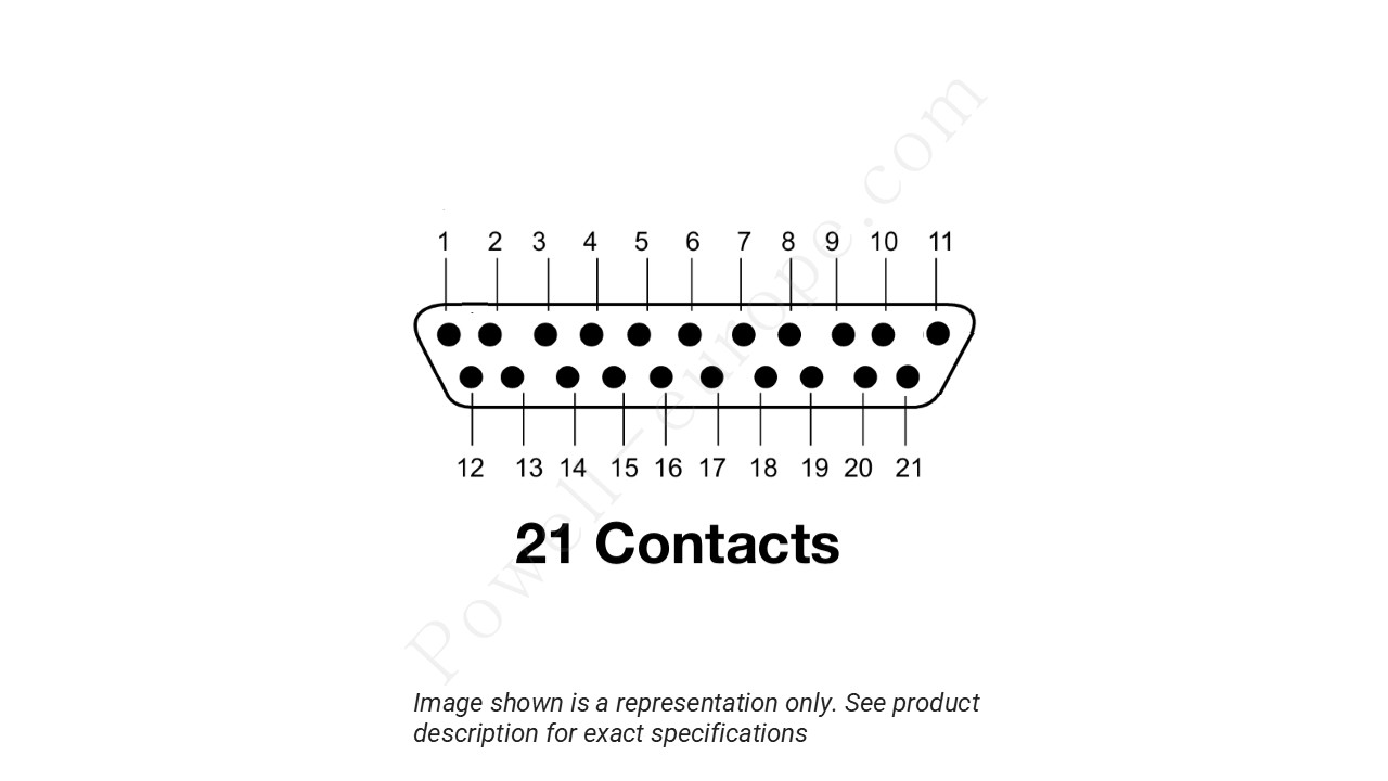 Image showing the insert arrangement and polarization of the ITT Cannon M83513/28-C01NN
