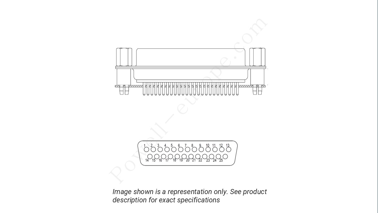 Image showing the insert arrangement and polarization of the Positronic MD25F320000