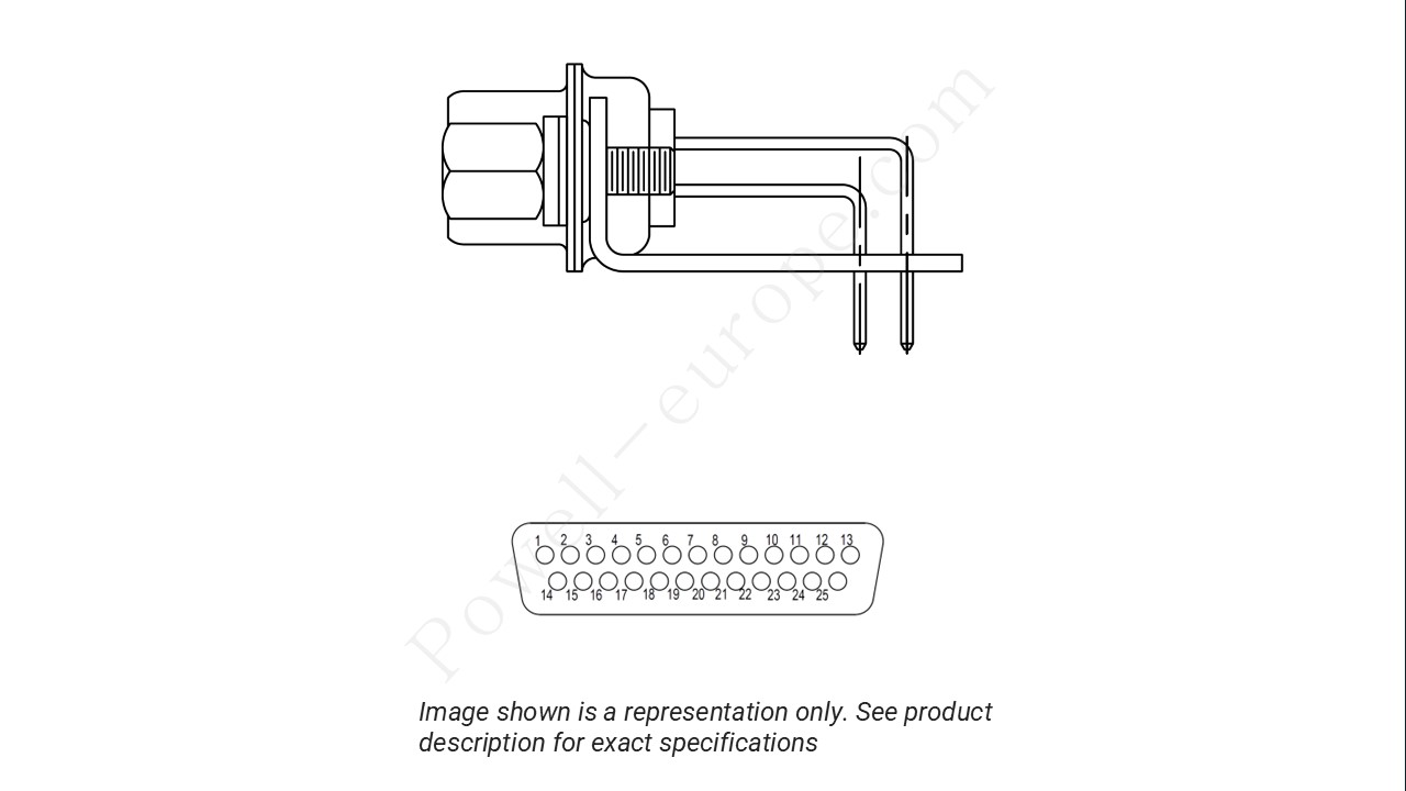 Image showing the insert arrangement and polarization of the Positronic MD25F4B8000