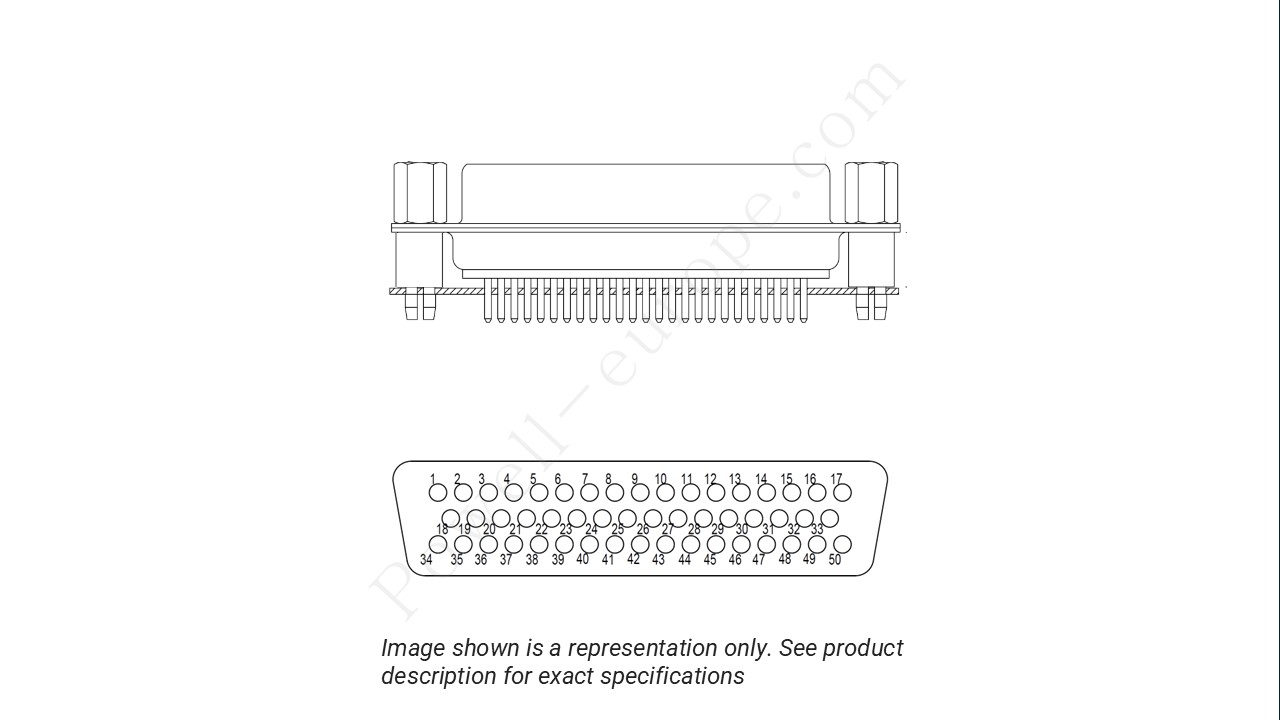 Image showing the insert arrangement and polarization of the Positronic MD50F3000X/AA