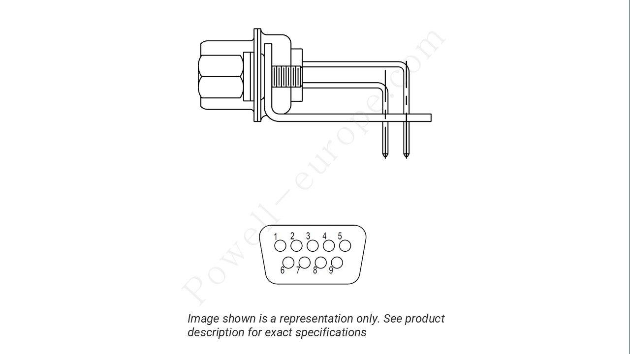 Image showing the insert arrangement and polarization of the Positronic MD9M40000/AA